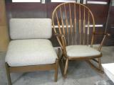家具の再生・修理 ロッキングチェア＆コナ-付き 椅子の塗り替え・張り替え